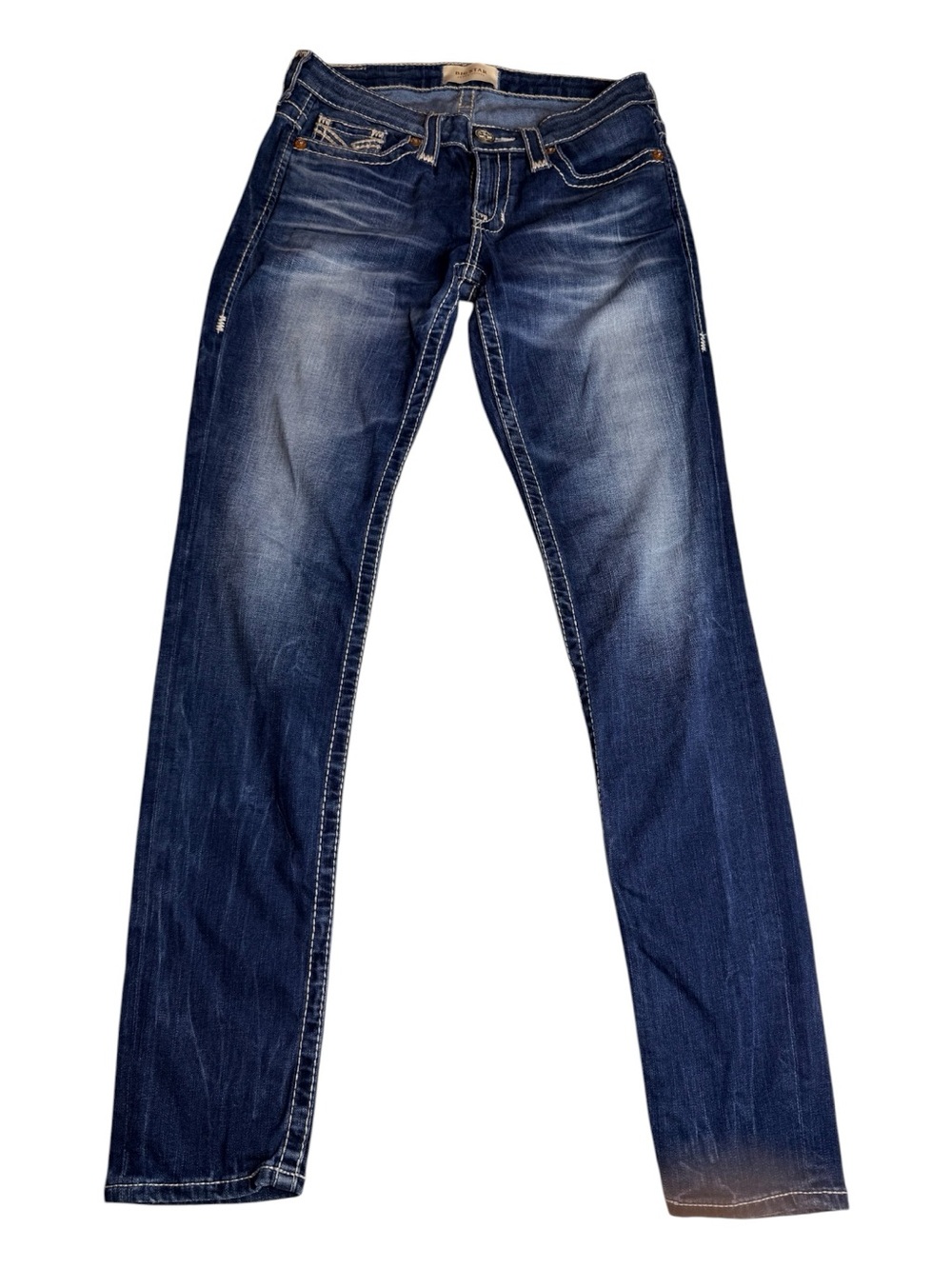 Big Star Jenae Skinny Jeans Women’s 27R Medium Wash Distressed Stretch Denim